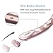 DolTech Bluetooth Headphones Sports Sweatproof Wireless Headphones Neckband Retractable Headset Stereo Noise Cancelling Earbuds w/Mic (Rose Gold)