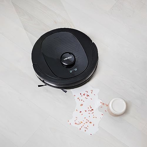 Robot Aspirador y Friegasuelos Conga 8490 Ultimate Ultra Power. Navegación Láser, App, Barre, Aspira, Friega y Pasa la Mopa, 7000 Pa, hasta 170 Min Autonomía, Cepillo Central de Silicona