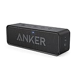 Anker SoundCore Bluetooth Speaker with 24-Hour Playtime, 66-Foot Bluetooth Range &amp; Built-in Mic, Dual-Driver Portable Wireless Speaker with Low Harmonic Distortion and Superior Sound - Black (Electronics)
