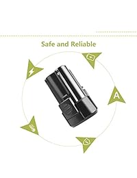 Bonadget   Batería de repuesto (12 V, Rockwell RW9300)