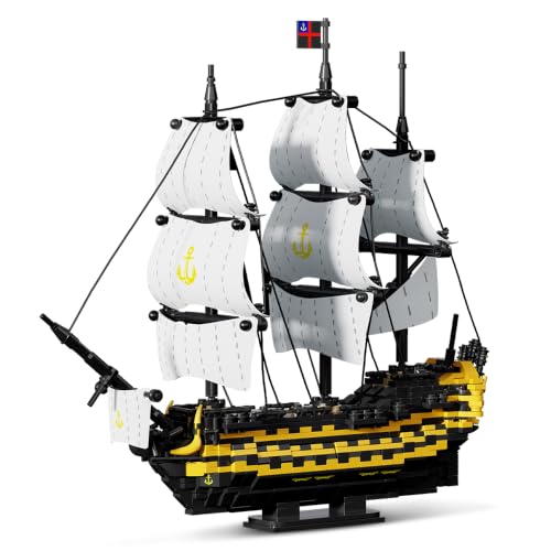 DUANT Victory Pirate Ship Building Set,MOC Sailing Ship Series Holiday Kit,Modello da collezione per adulti