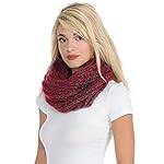 Basico Women Warm Circle Ring Infinity Scarf Neck Warmer Various Colors (1714 Red Grey) Basico Women Warm Circle Ring Infinity Scarf Neck Warmer Various Colors (1714 Red Grey)