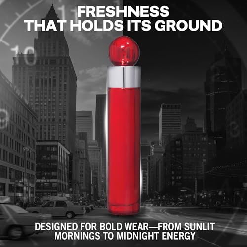 Perry Ellis 360° Red Eau De Toilette Spray for Men - Mens Cologne, Long Lasting Perfume, EDT, Fragrance with Notes of Clove, Cinnamon & Patchouli - 3.4 fl oz (100 mL)