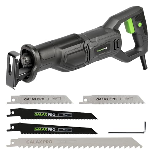 GALAX PRO 120V Reciprocating Saw, 6.0 Amp Variable Speed Corded Reciprocating Saw with1-1/8