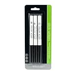 American Crafts Slick Writer 3-Pack, Fine, Medium and Broad Point, Black