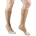 Truform Sheer Compression Stockings, 15-20 mmHg, Women's Knee High Length, Open Toe, 20 Denier, Light Beige, Medium