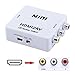 HD Video Converter Box – Generic HDMI to AV RCA CVBS 1080P Composite Audio Video Mini Adapter – Up Scaler Converts HDMI Signals to Normal CVBS for Playing on TV, VHS, VCR & DVD