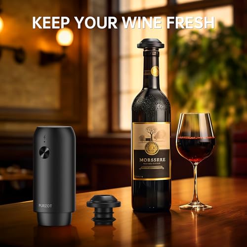 Rechargeable Electric Vacuum Wine Sealer Pump, One-Touch Automatic Air Remover, Cordless Type-C photo 7