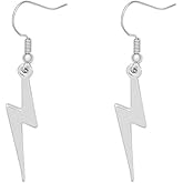 MANZHEN Simple Lightning Bolt Dangle Drop Earrings Women Flash Earrings Jewelry