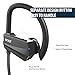 WRZ S4 Wireless Bluetooth Headphones Running in-Ear Earbuds with Mic IPX7 Sweatproof HD Stereo Earphones for Sport Gym Workout 9 Hours Battery (Black)