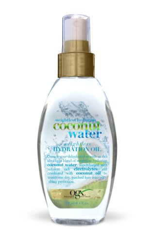 OGX Weightless Hydration Coconut Water Oil, 4 Ounce (Best Coconut Water For Hydration)