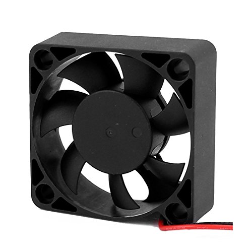 uxcell 2Pcs 12V 50mm Black Quiet Case Cooling Fan 4500 RPM, 10.9 CMF, 29 dBA