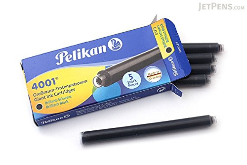 Pelikan 4001 GTP/5 Ink Cartridges for Fountain Pens, Royal Blue, 1.4ml, 5 Pack (310748) - Thumbnail 3