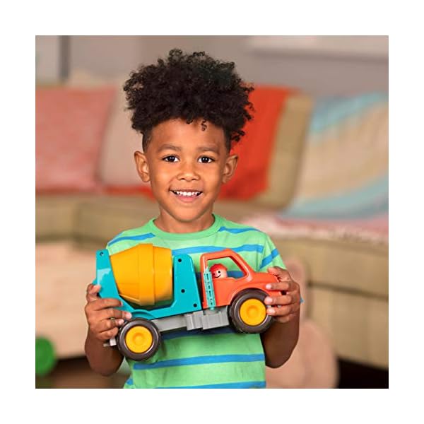 Battat - Cement Mixer Truck with Working Movable Parts and Driver - Toy Trucks for Toddlers 18m+