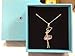 Neoglory Fashion Jewelry Rose Crystal Ballet Dance Girl Pendant Necklace Ballerina 18