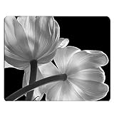 Nicokee Floral Gaming Mousepad Black and White