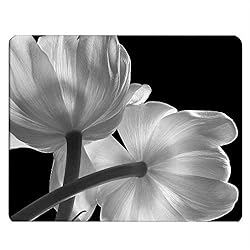 Nicokee Floral Gaming Mousepad Black and White