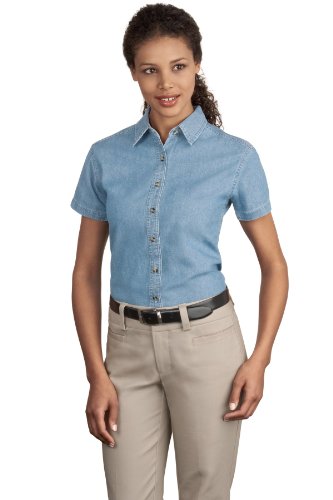 Port Company Ladies Short Sleeve Value Denim Shirt Philippines