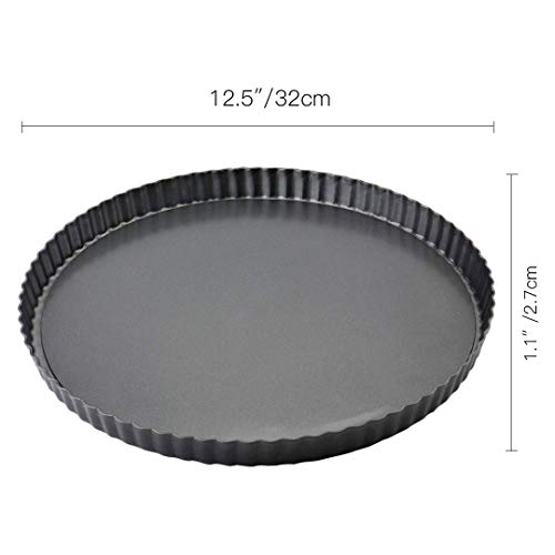 Meichu Tart Pan with Removable Bottom, Nonstick Quiche Pan, 12 Inch