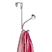 InterDesign Pello Over Door Organizer Hook for Coats, Hats, Robes, Clothes or Towels – Dual Hook, Satin