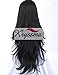 K'ryssma #1B Natural Black Lace Front Wig 150% Density Soft Glueless Long Wavy Synthetic Wigs For Women Heat Resistant 20 inches