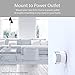 TotalMount Outlet Mount for Echo Dot 3rd Gen (Includes Cable Management) – White