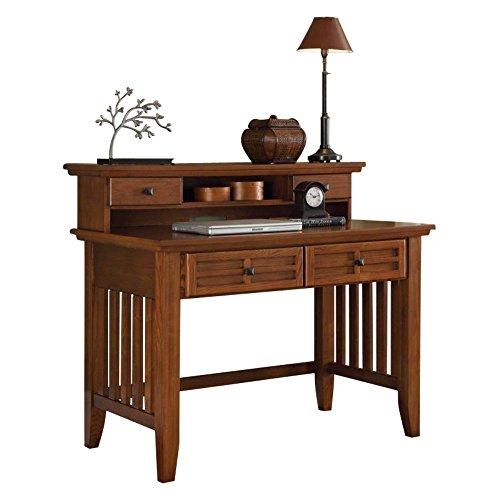 Home Styles Arts and Crafts Cottage Oak Student Desk and Hutch with