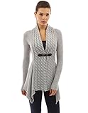 PattyBoutik Women's Buckle Braid Front Cardigan