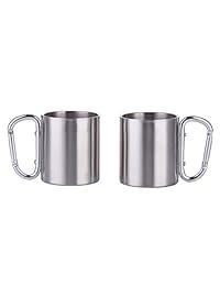 VizGiz   Juego de 2 tazas de acero inoxidable port
