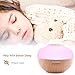 InnoGear 300ml Aromatherapy Essential Oil Diffuser Wood Grain Ultrasonic Cool Mist Humidifier Waterless Auto Shut-Off for Home Office Bedroom Yoga Spa