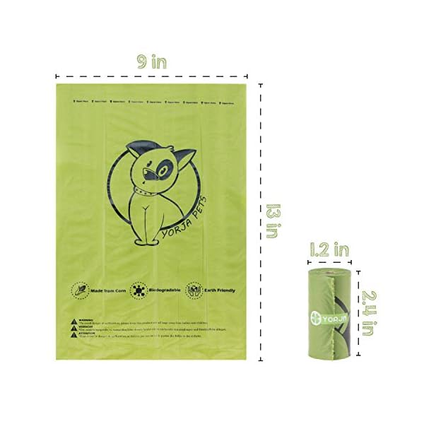YORJA-Dog-Poo-Bags24-Rolls360-Pooh-BagsExtra-Thick-and-StrongLeak-ProofBiodegradable-Poop-Bags-for-DogsUnscented-Waste-Bag YORJA Dog Poo Bags,24 Rolls/360 Pooh Bags,Extra Thick and Strong,Leak Proof,Biodegradable Poop Bags for Dogs,Unscented…