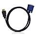 HDMI to VGA Cable, eBerry HDMI Male to VGA Male D-SUB 15 Pin M/M Connector Adapter Cable Cord Transmitter (NO SIGNAL CONVERSION FUNCTION), One-way Transmission from HDMI to VGA - 6ft/1.8m Black