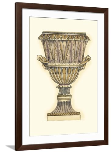 ART.COM Wall Art Print Dusty Urn Sketch II on Brown Frame by Jennifer Goldberge…