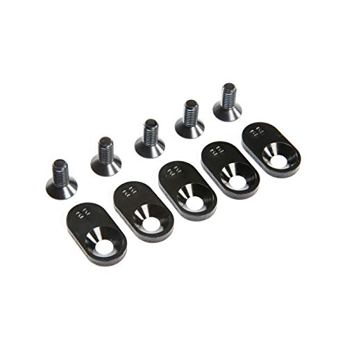 Team Losi Engine Mount Insert and Screws 22T, Black (5): 5ive-T 2.0 (fits 62T spur)