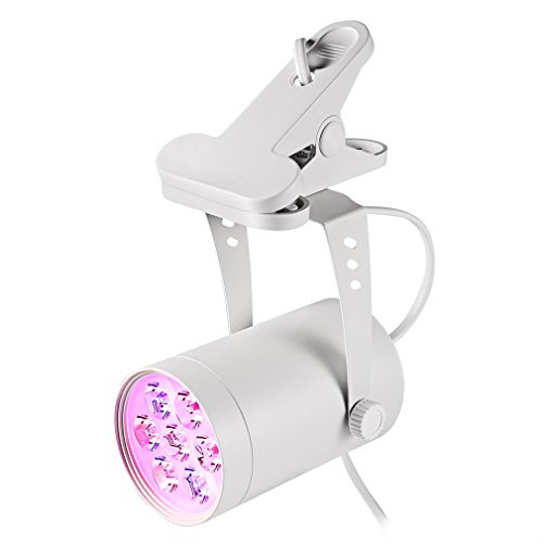 ICOCO 7W Plant Grow Light, Clip Grow Lamp 360 Degree Adjustable Plan Lights With Clip Base for Office, Home, Indoor Garden Greenhouse Organic (White)