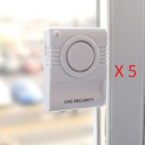 Value Door Window Vibration Shock Alarm 110+dB - Also ideal for caravans (Five Pack)