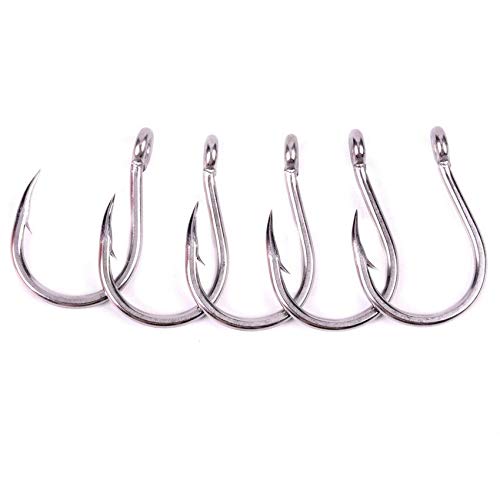 HYAN Angelhaken 100pcs Salzwasser Angelhaken 1/0# -13/0# Modell Edelstahl Angelhaken Jig Angelhaken Karpfenhaken… – Bild 4