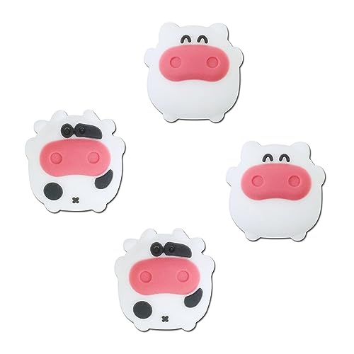PERFECTSIGHT Silicone Joycon Thumb Grip Caps, Joystick Cover Compatible with Nintendo Switch/OLED/Switch Lite,4PCS (Piggy+Cow)