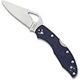 Spyderco Byrd Meadowlark 2 Lightweight Folding Utility Knife with 2.90" Stainless Steel Blade and Blue Non-Slip FRN Handle - Everyday Carry - PlainEdge - BY04PBL2