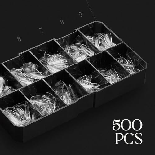 Apres Gel-X® Soft Gel Tip Box | Natural Almond | 500pc Nail Tips, 11 Sizes 00-9, Premium Quality (Natural Almond Medium)