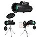 OMZER 10x42 High Power Monocular Telescope BAK4 FMC Prism, Compact HD Waterproof Monoculars with Low Night Vision for Kids Adults Bird Watching Travelling Hunting Camping Hiking Outdoor Sports