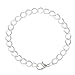 HOUSWEETY 12pcs Silver Plated Lobster Clasp Link Chain Bracelet 20cm(7-7/8