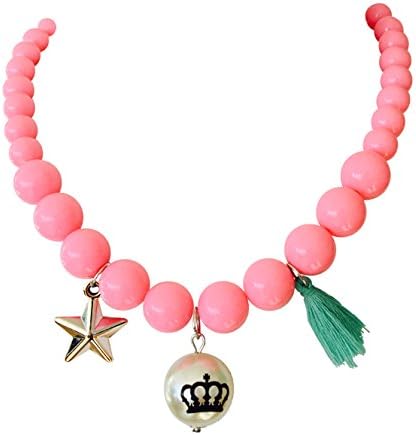 Ariel Little Girl's Pearl Charm Necklace (Pink)