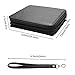 Soucolor 120-Slots PU Leather Pencil Case with Zipper, Black