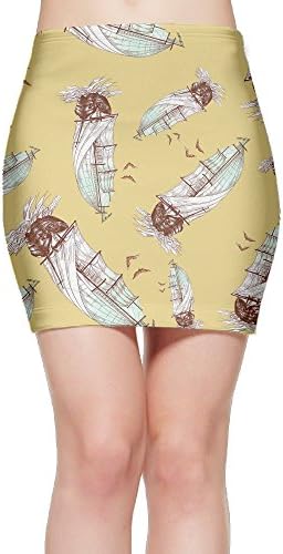 Sailboat Sailing Women's Sexy High Waist Mini Skirts