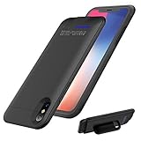 iPhone XS/X/10Battery Case, Ultra-Thin 4000mAh Protective Portable iPhone X Charging case,Rechargeable Wireless Charging Case iPhone X/10(5.8 inch), Support Wired Headphones/Lightning Port-Black