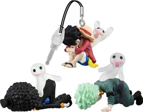 BANDAl One Piece NegativeHollow Mini Figure Keychain (3pcs Set)