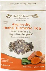 Ayurvedic Anti-Inflammatory tea - Organic loose leaf Turmeric Tea with Ginger, Lemongrass and Licorice (loose tea, 6 oz.)