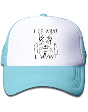 I Do What I Want German Shepherd Dog Clever Dog Mesh Hat Trucker Style Outdoor Sports Baseball Cap With Adjustable...