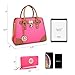 Women Designer Handbags and Purses Ladies Satchel Bags Shoulder Bags Top Handle Bags w/Matching Wallet